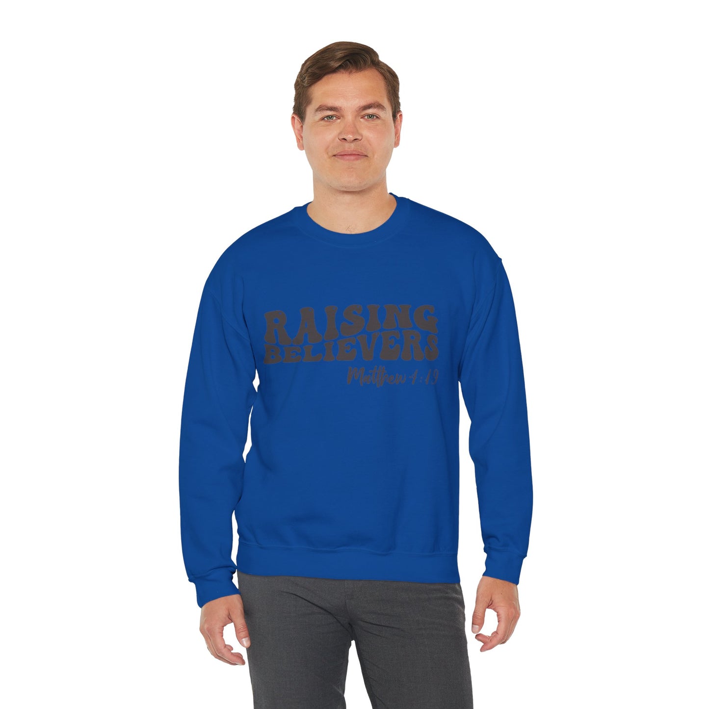 Raising Believers  Unisex Heavy Blend™ Crewneck Christian Sweatshirt