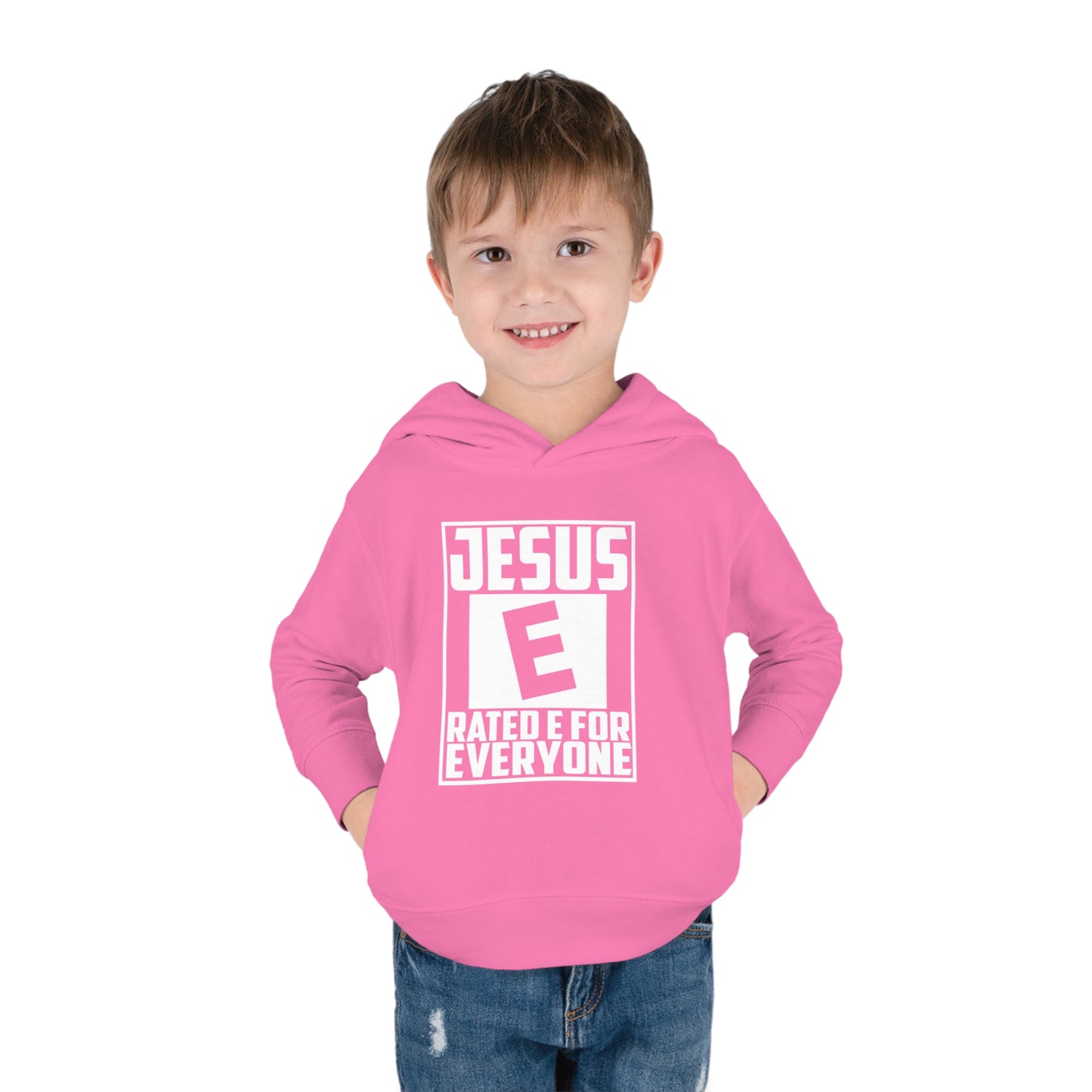 Jesus Rated E For Everyone Toddler Pullover Fleece Hooded Sweatshirt