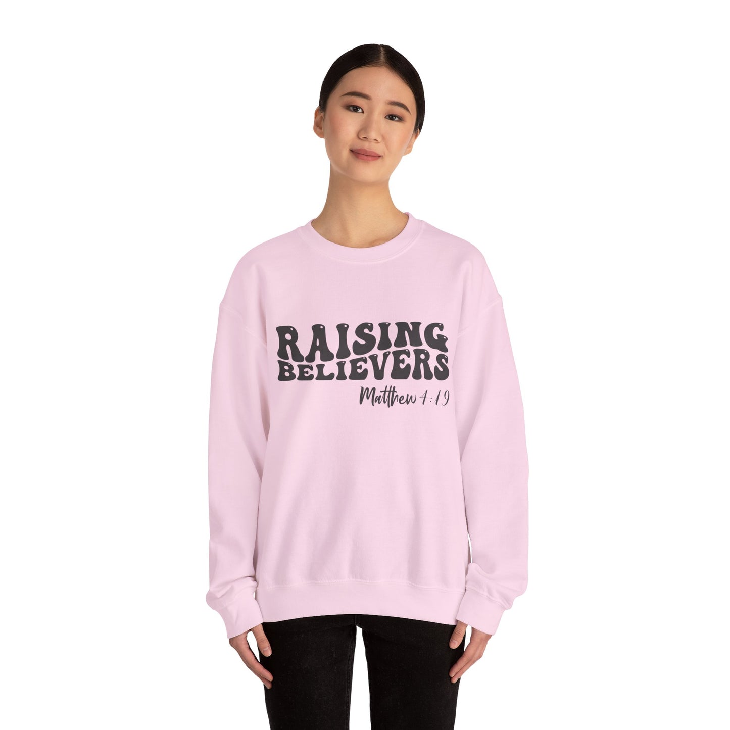 Raising Believers  Unisex Heavy Blend™ Crewneck Christian Sweatshirt