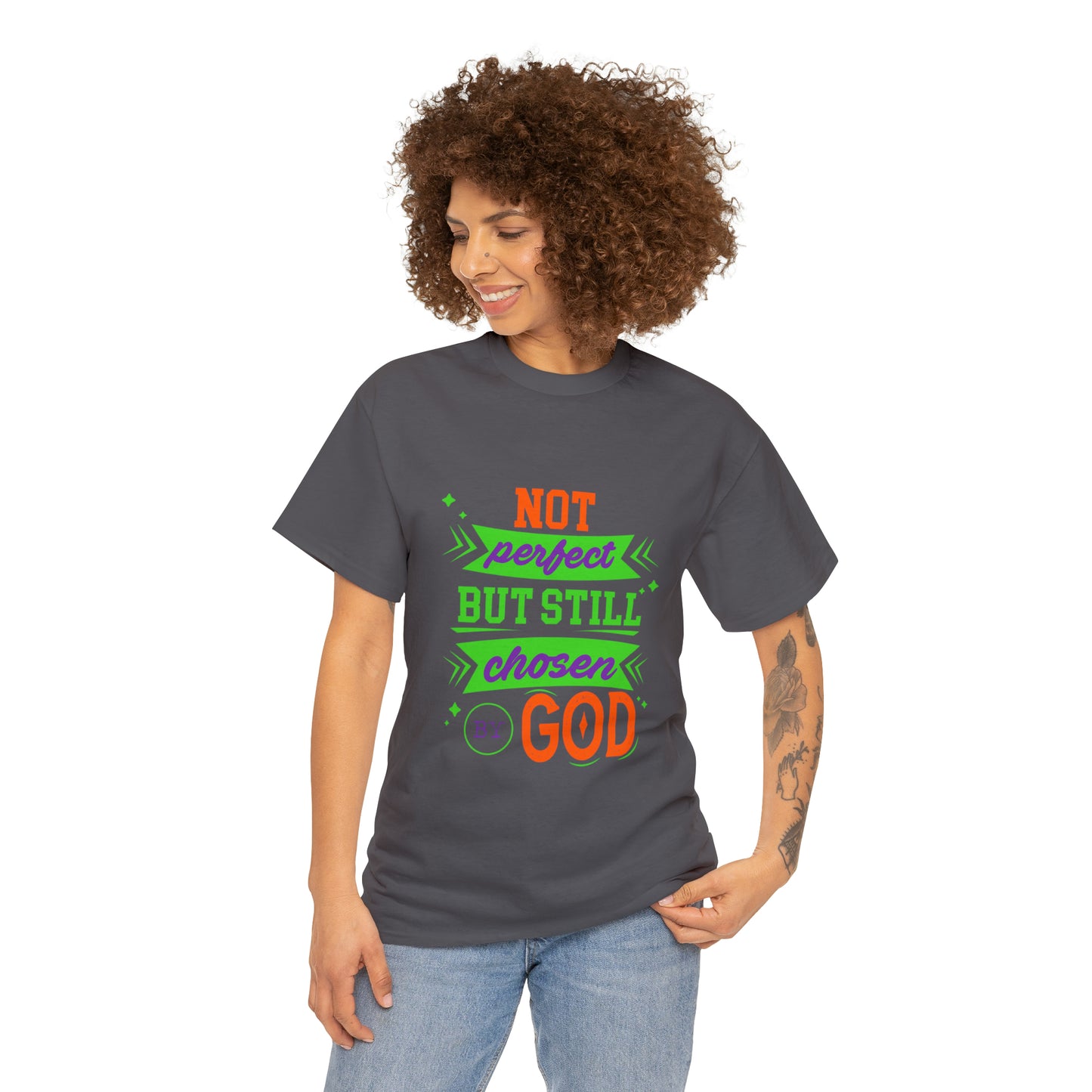 Not Perfect But Still Chosen By God Unisex Heavy Cotton Tee