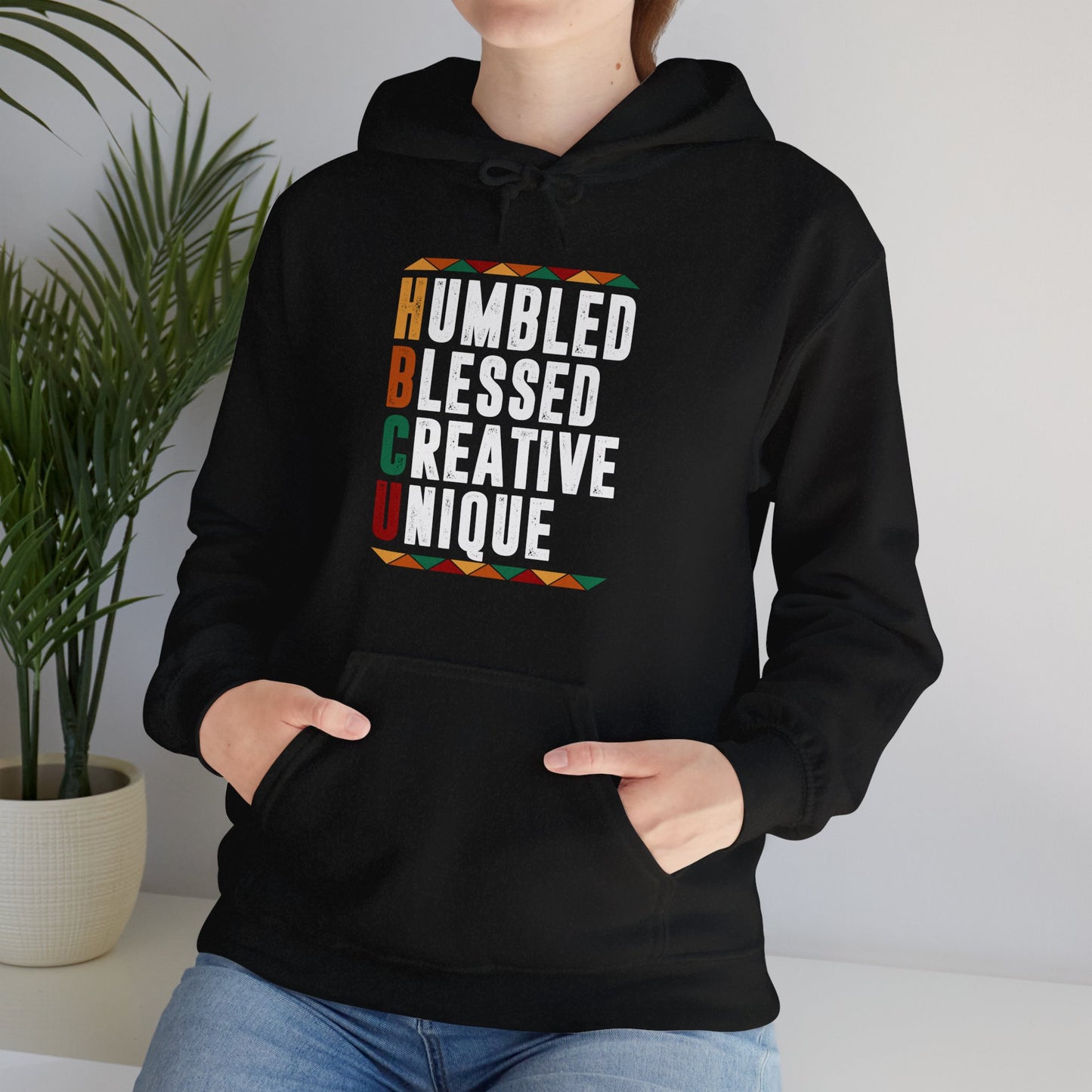 HBCU Humbled Blessed Creative Unique Unisex Christian Hooded Pullover Sweatshirt