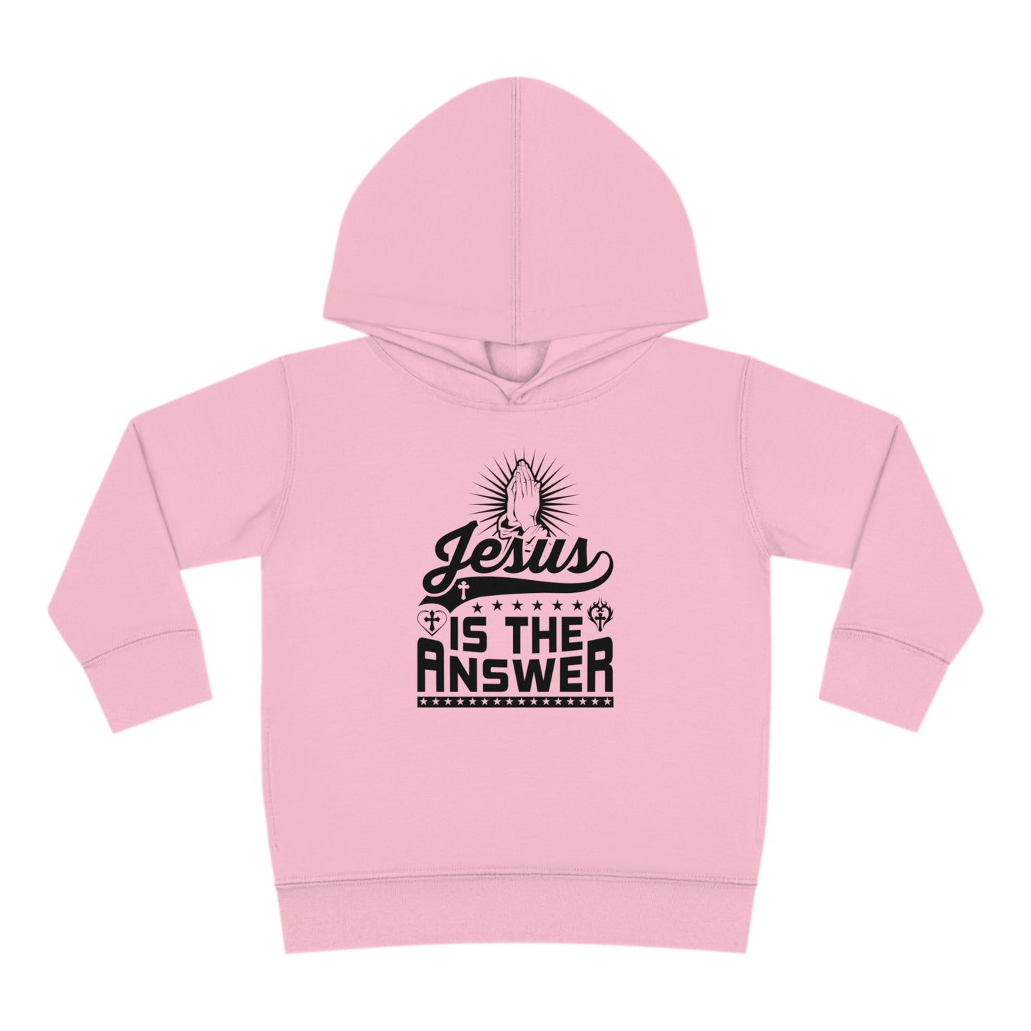 Jesus Is The Answer Christian Toddler Pullover Fleece Hooded Sweatshirt