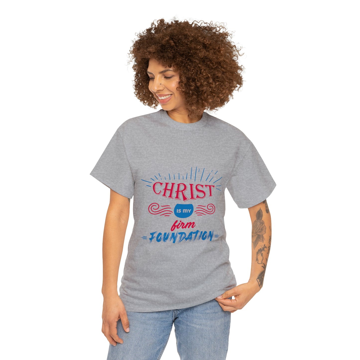 Christ Is My Firm Foundation Unisex Heavy Cotton Tee