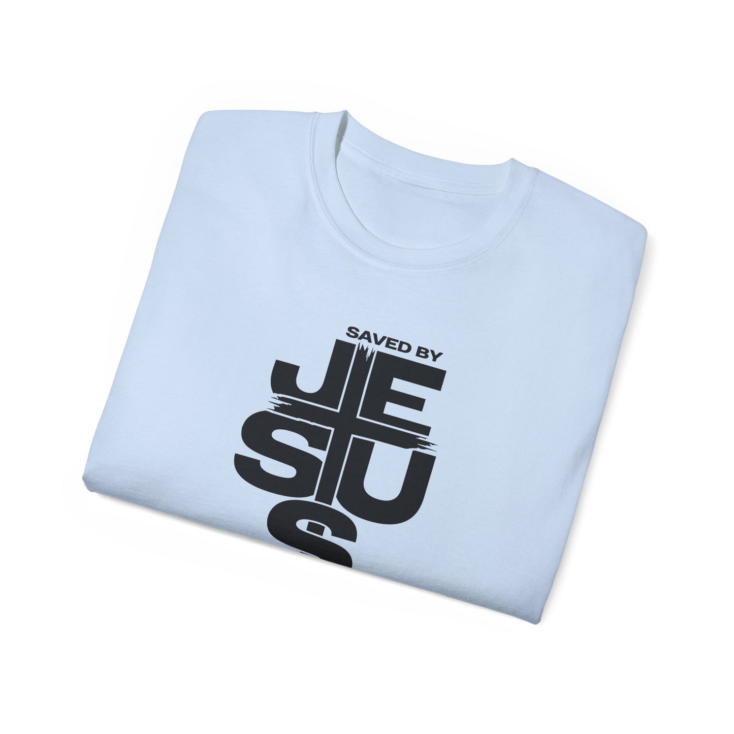 SAVED BY JESUS Unisex Christian Ultra Cotton Tee Printify