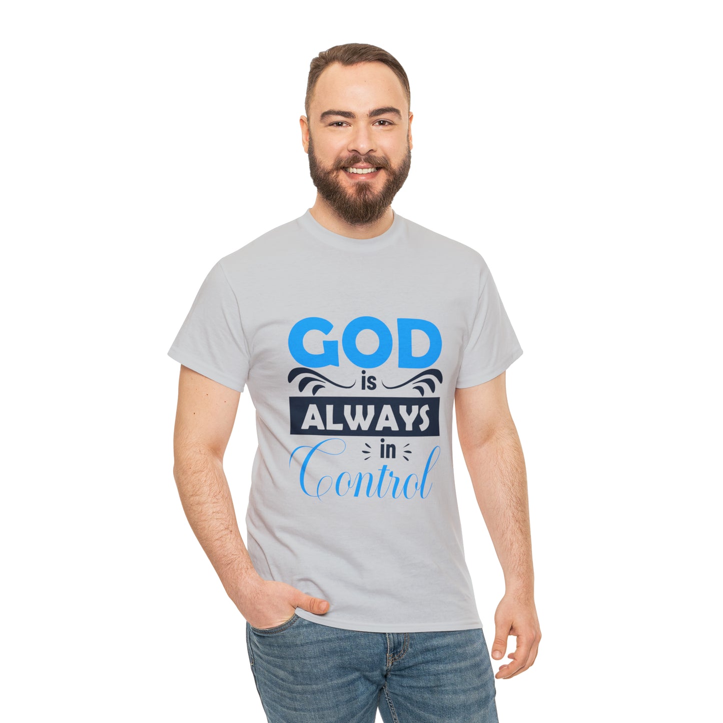 God Is Always In Control Unisex Heavy Cotton Tee