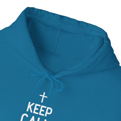 Keep Calm And Think What Would He Do (wwjd)Unisex Christian Hooded Pullover Sweatshirt