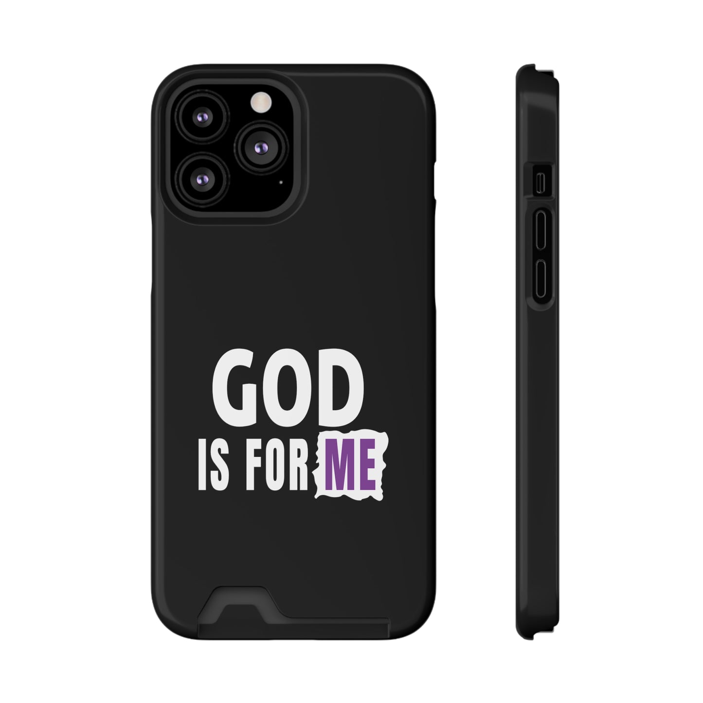 God Is For Me Christian Phone Case With Card Holder Printify