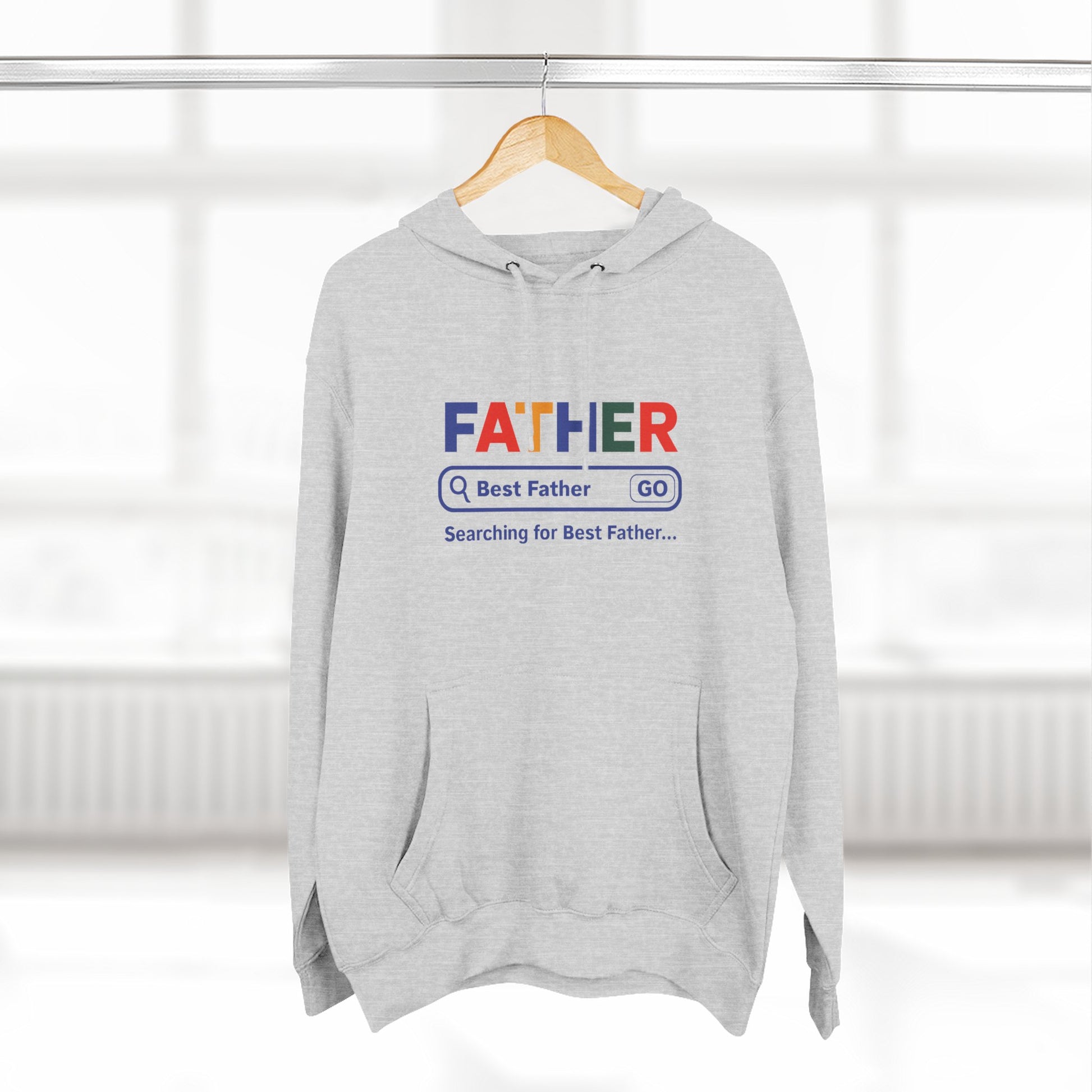 Father's Day Three - Panel Fleece Hoodie, Gift for Dad, Best Father Hoodie, Personalized Father Sweatshirt, Cute Dad Attire - ClaimedbyGodDesigns