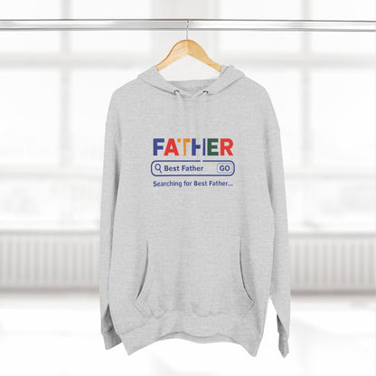 Father's Day Three - Panel Fleece Hoodie, Gift for Dad, Best Father Hoodie, Personalized Father Sweatshirt, Cute Dad Attire - ClaimedbyGodDesigns