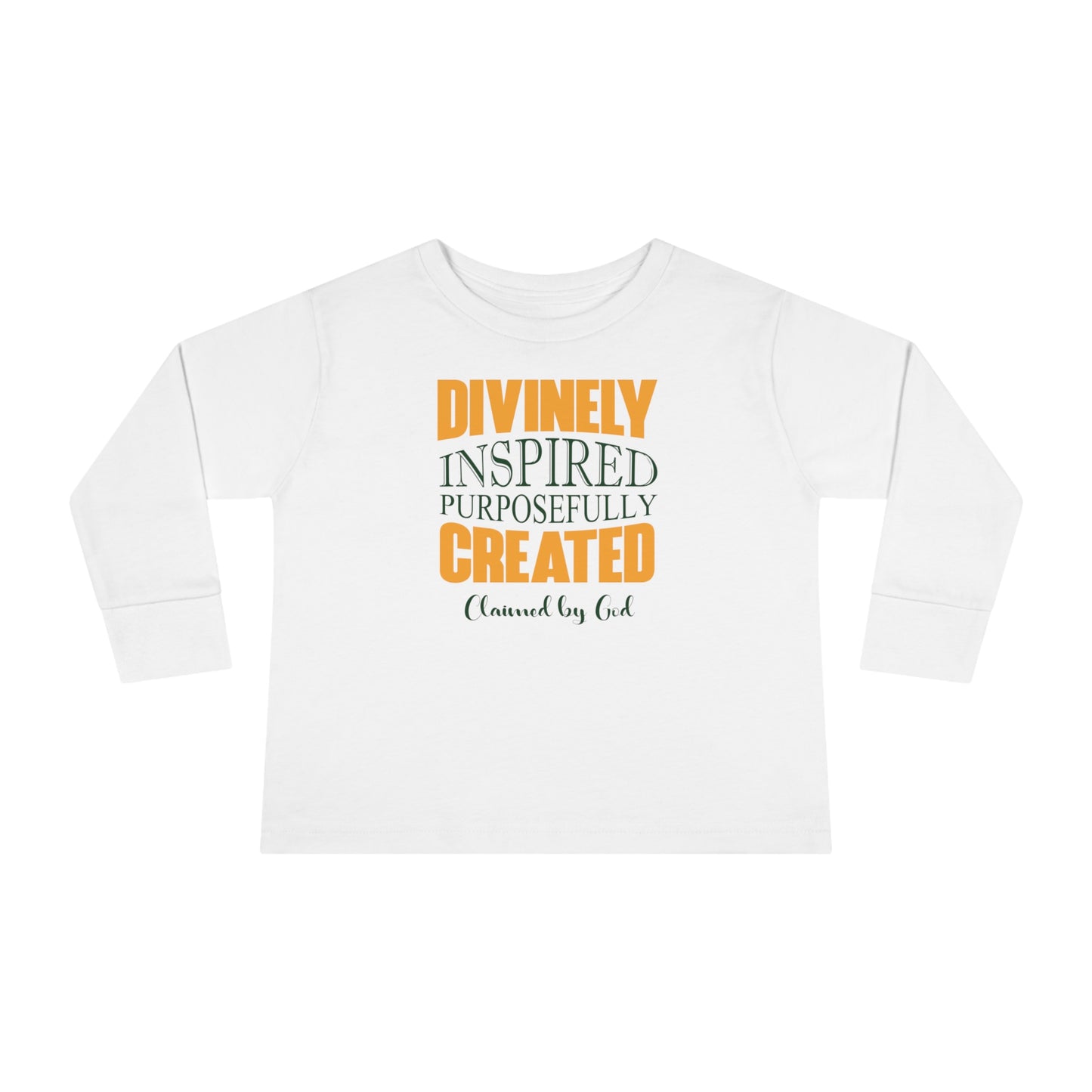 Divinely  Inspired Purposefully Created Toddler Christian Sweatshirt Printify