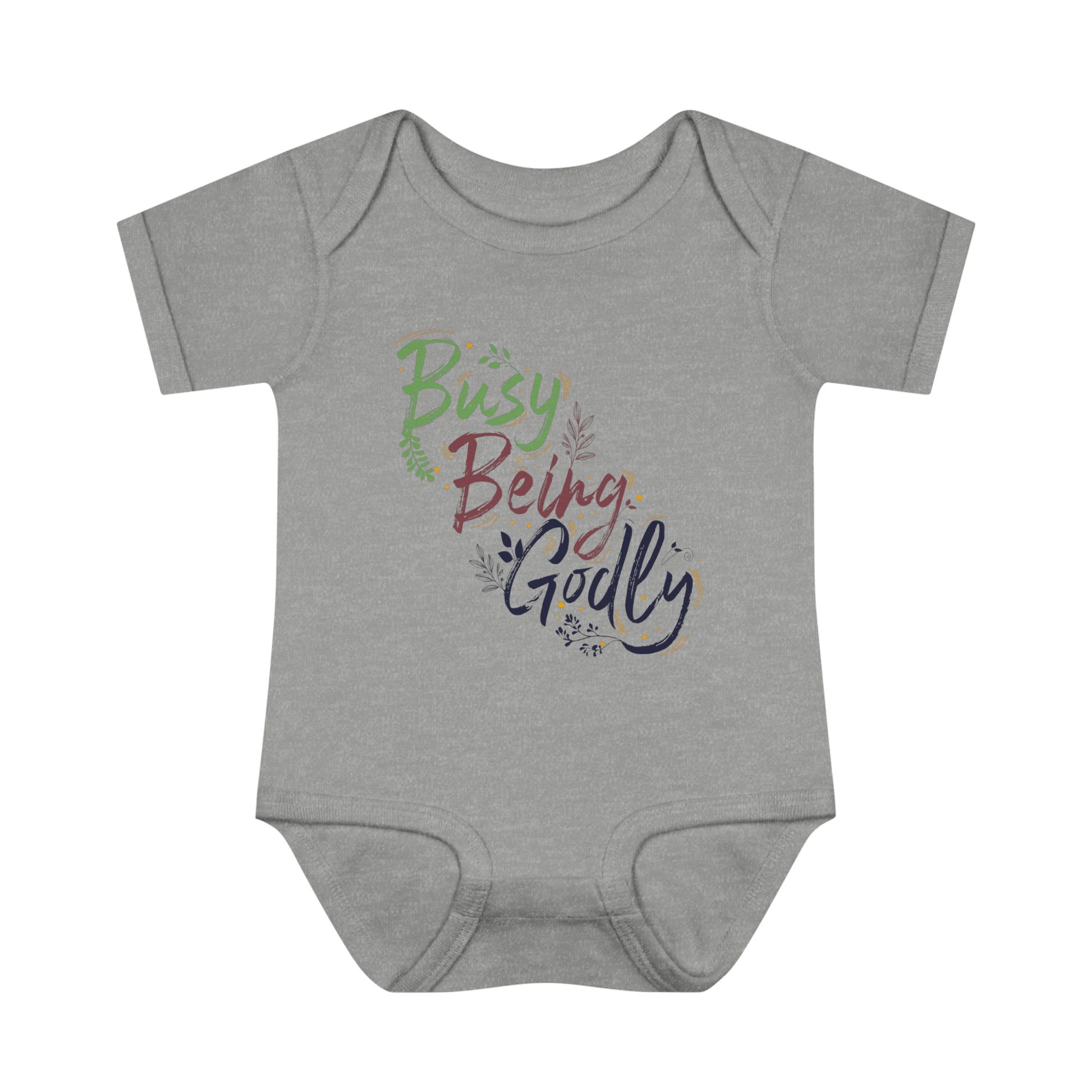 Busy Being Godly Christian Baby Onesie Printify