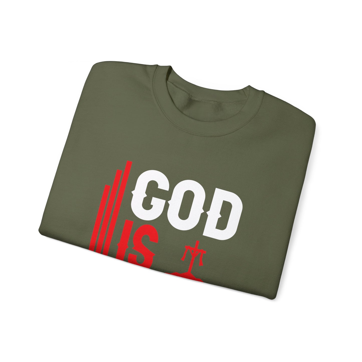 God Is Able  Unisex Heavy Blend™ Crewneck Christian Sweatshirt