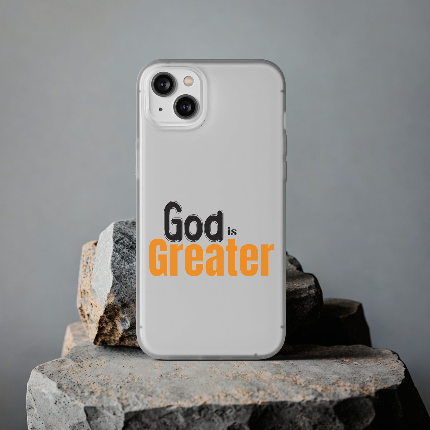 God Is Greater Christian Flexi Phone Case Printify