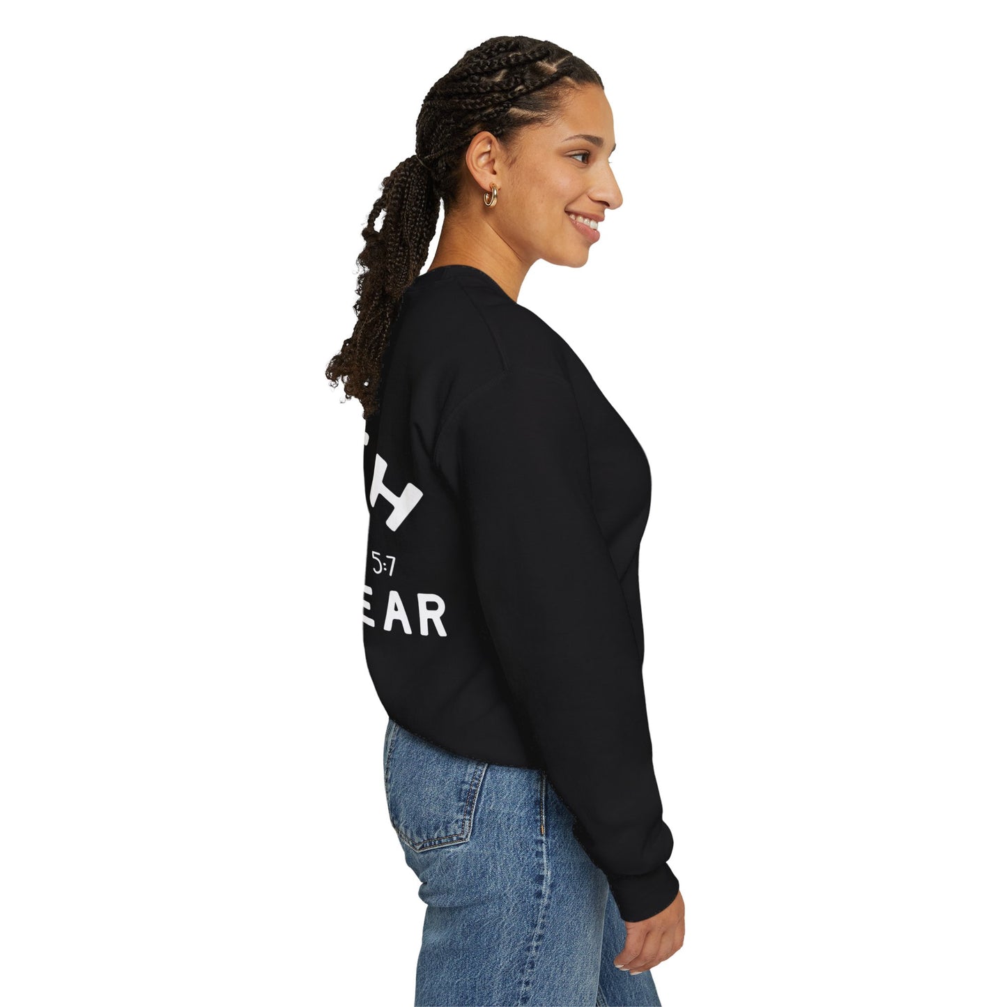 Faith Over Fear 3 Crosses  Unisex Heavy Blend™ Crewneck Christian Sweatshirt