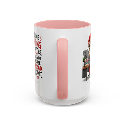Inspirational Accent Coffee Mug — “The Lord Is Fighting My Battles” Faith Quote (11/15oz)