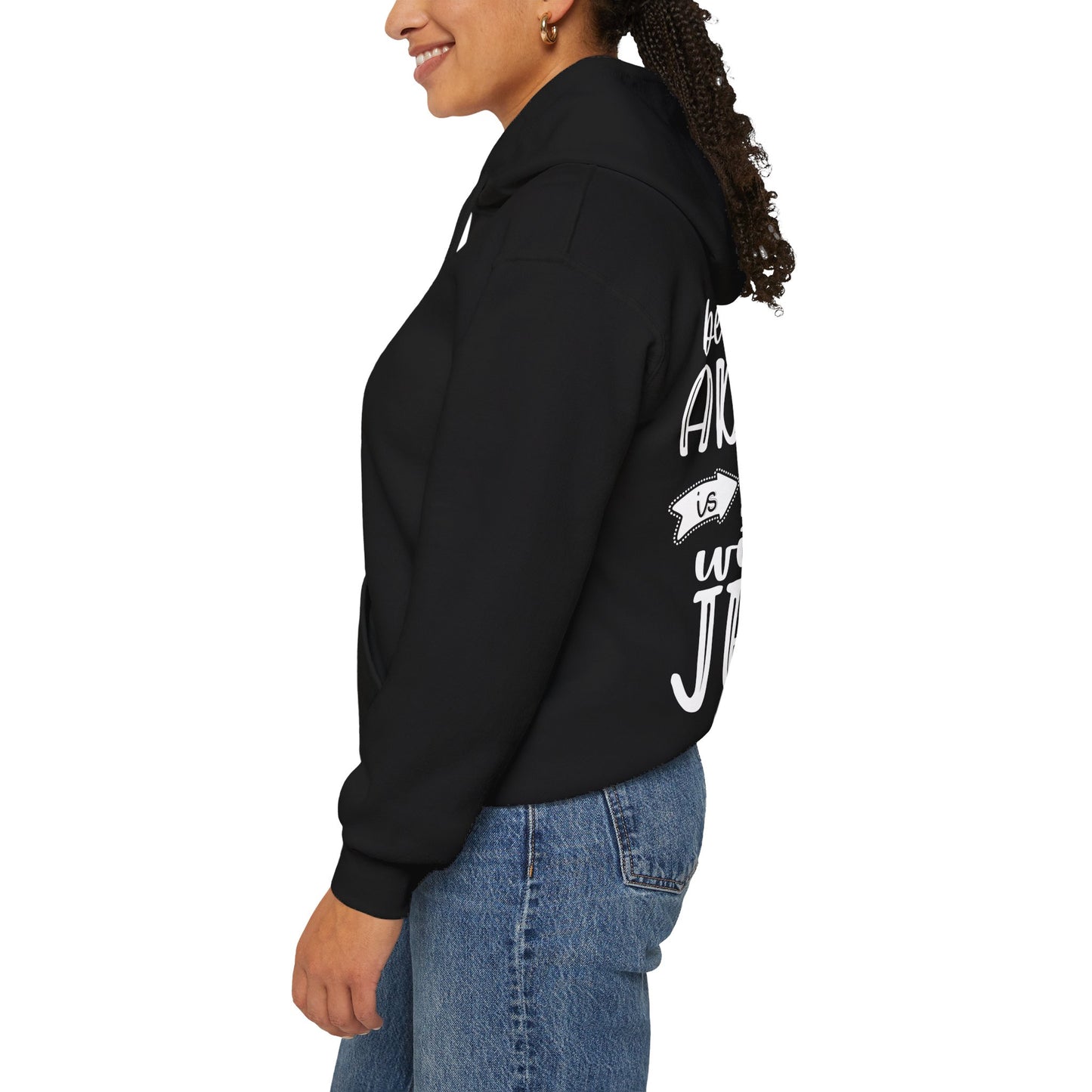 Pray Wait Trust Because Adulting Is Hard Without Jesus Unisex Christian Hooded Pullover Sweatshirt