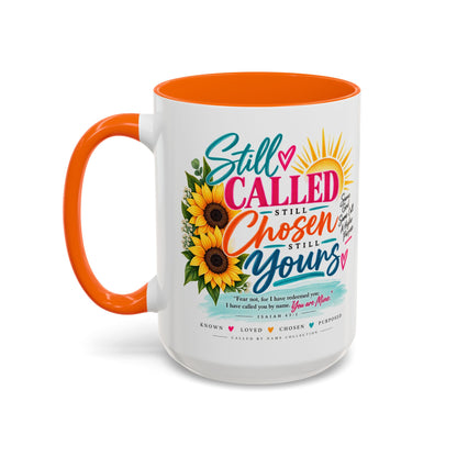Still Called Still Chosen Inspirational Called By Name Coffee Mug with Sunflowers