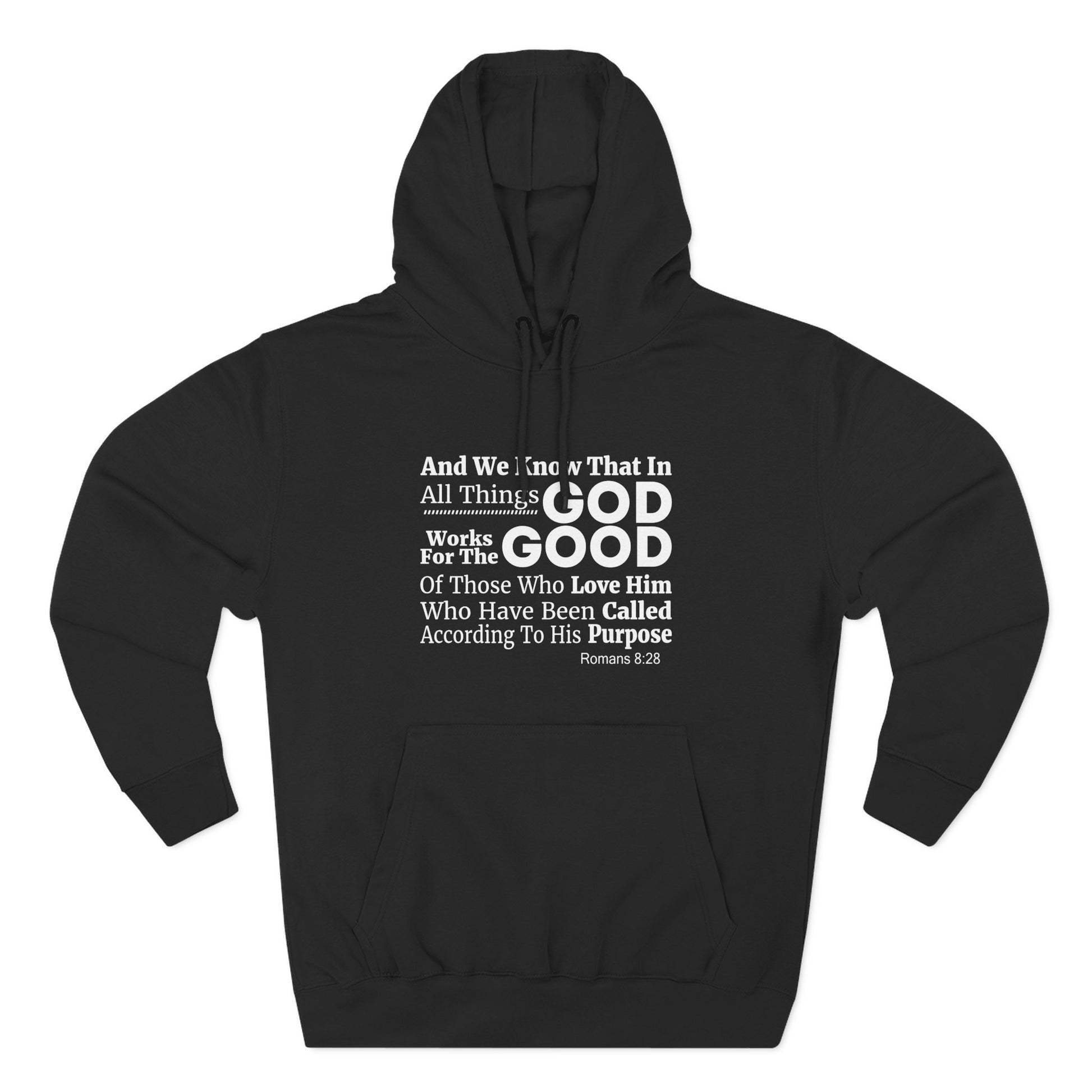 Inspirational Three - Panel Fleece Unisex Hoodie, Christian Apparel, Cozy Sweatshirt, Gift for Believers, Scripture Hoodie - ClaimedbyGodDesigns