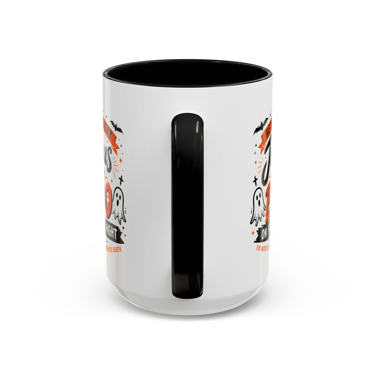 Christian Coffee Mug — "He's My Light, Jesus Is My Boo" Halloween Accent Mug