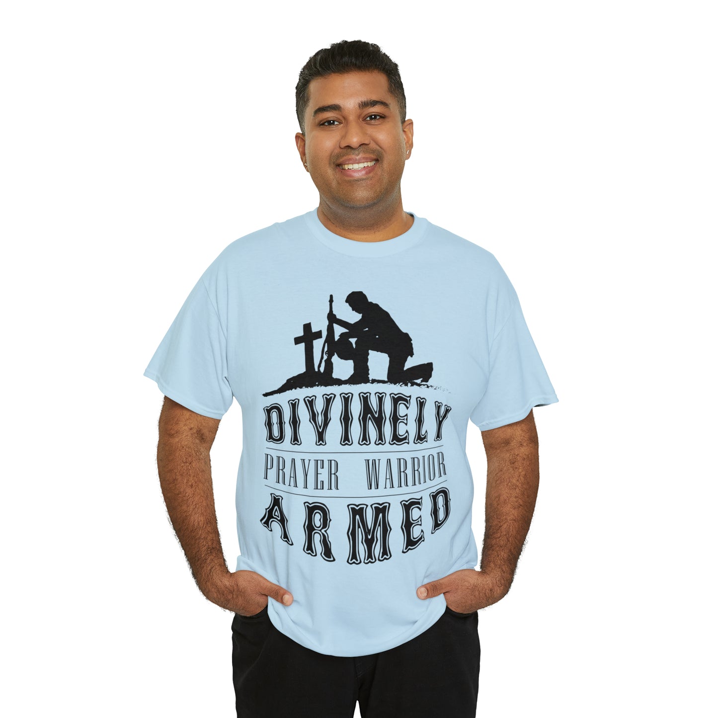 Divinely Armed Prayer Warrior Unisex Heavy Cotton Tee