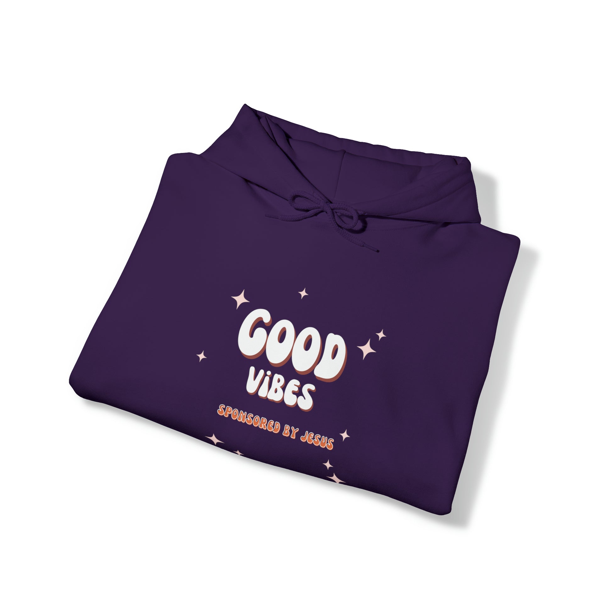 Good Vibes Sponsored By Jesus Unisex Hooded Sweatshirt Printify