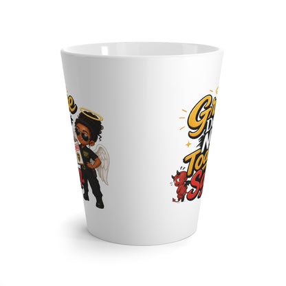 Latte Mug — "Grace Dept: Not Today, Satan" Christian Inspirational Coffee Mug