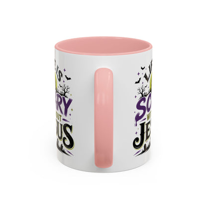 Coffee Mug — “Life Is Scary Without Jesus” Halloween Christian Accent Mug (11/15oz)