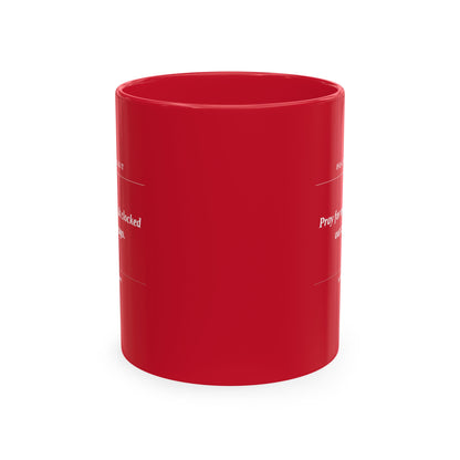Prayer Request Ceramic Mug — 'Pray for me, I got out of my filter' Inspirational Faith Coffee Cup
