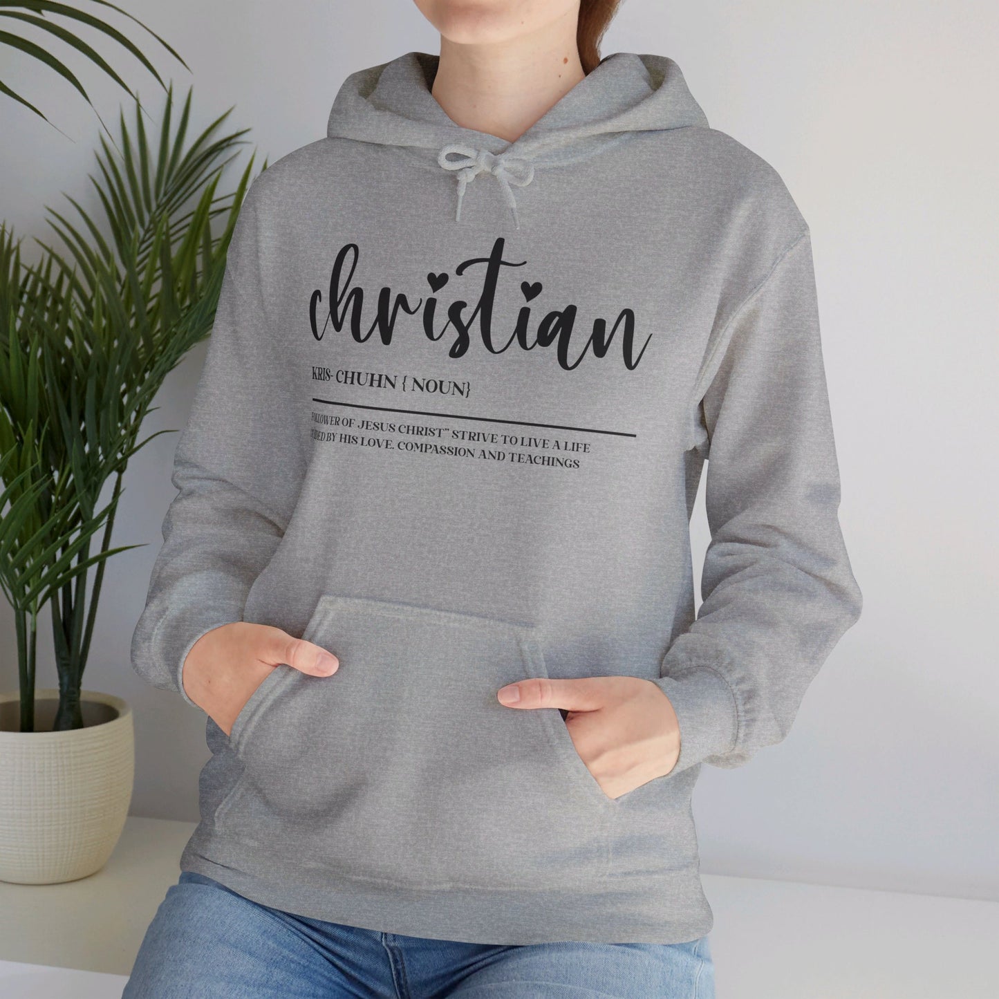 I Am A Christian Follower Of Christ  Unisex Christian Pullover Hooded Sweatshirt