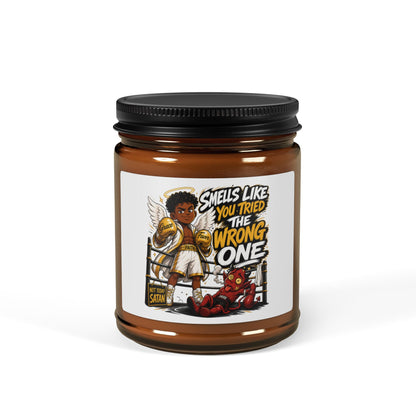 Soy Candle — 'Smells Like the Wrong One' Amber Jar Scented Candle