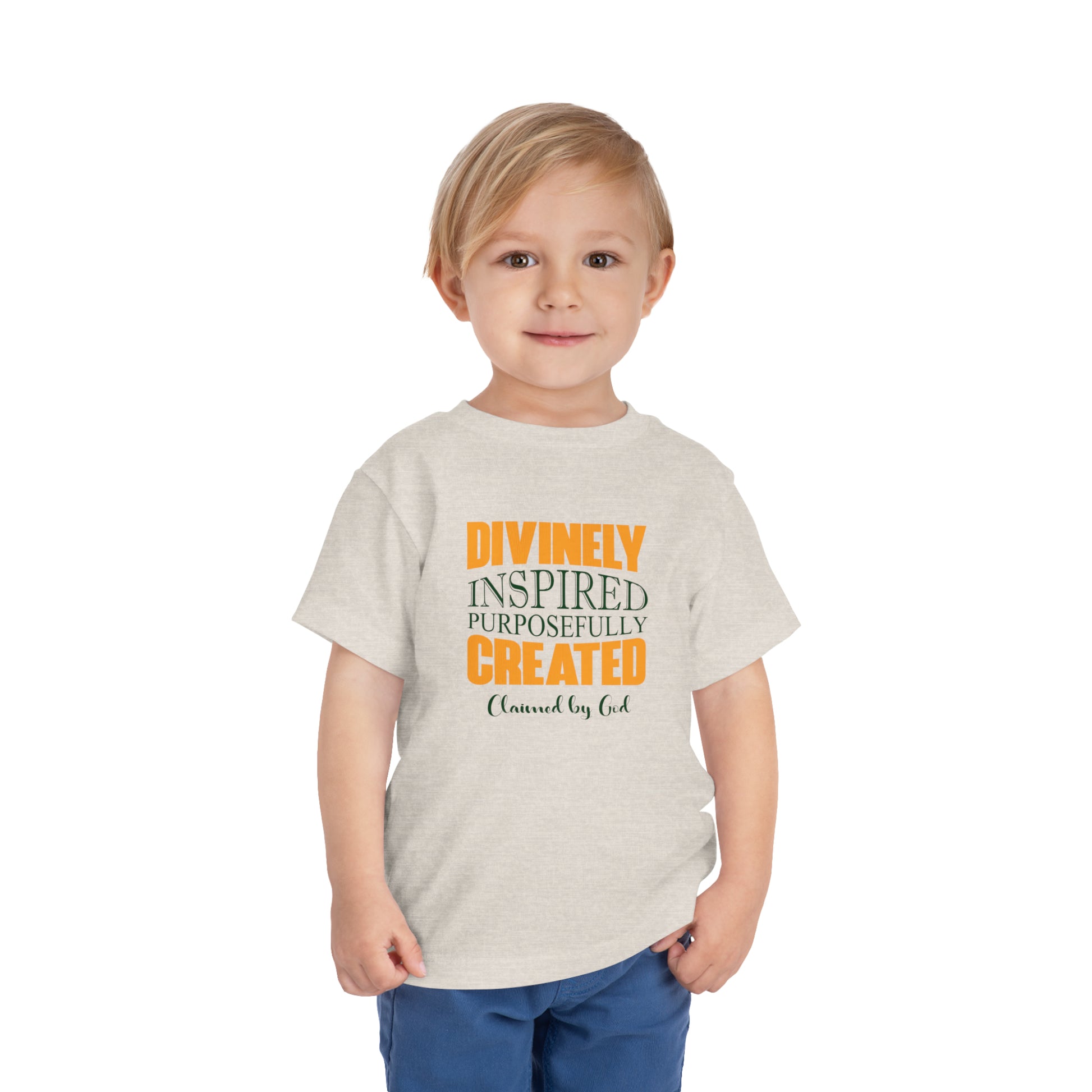 Divinely  Inspired Purposefully Created Toddler Christian T-Shirt Printify