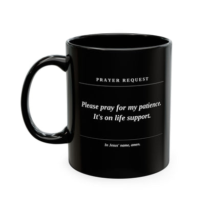 Prayer Request Ceramic Mug — 'Please Pray for Me' Inspirational Coffee Cup