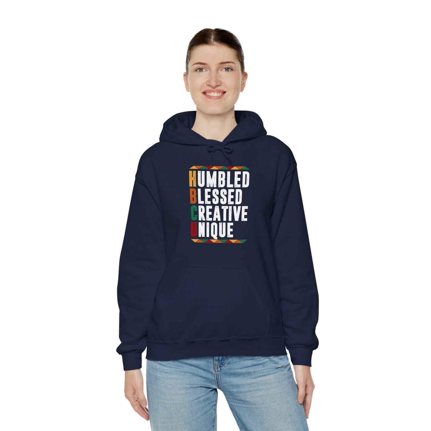 HBCU Humbled Blessed Creative Unique Unisex Christian Hooded Pullover Sweatshirt