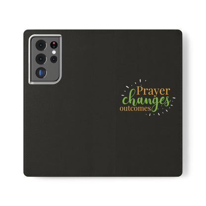 Prayer Changes Outcomes Phone Flip Cases - ClaimedbyGodDesigns