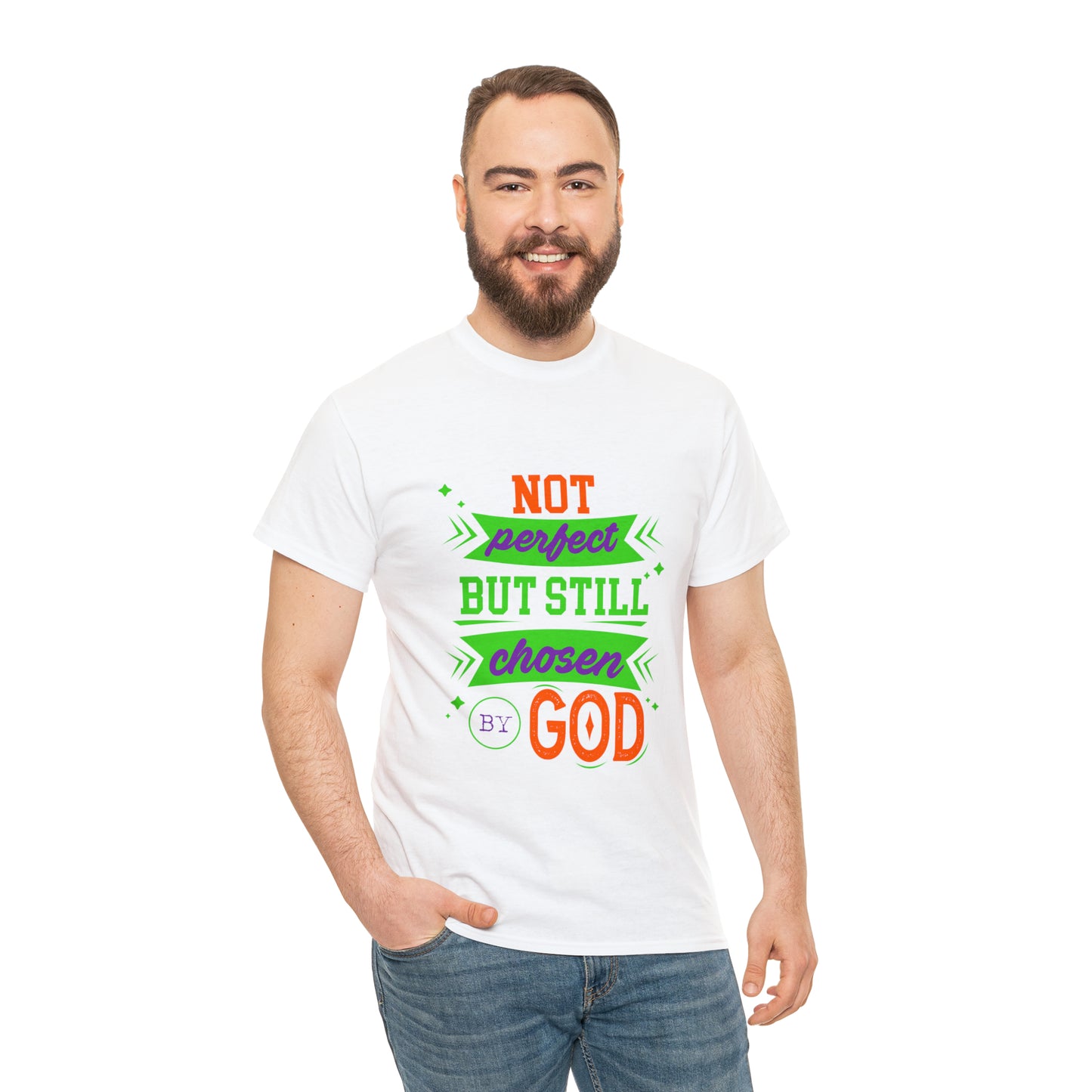 Not Perfect But Still Chosen By God Unisex Heavy Cotton Tee