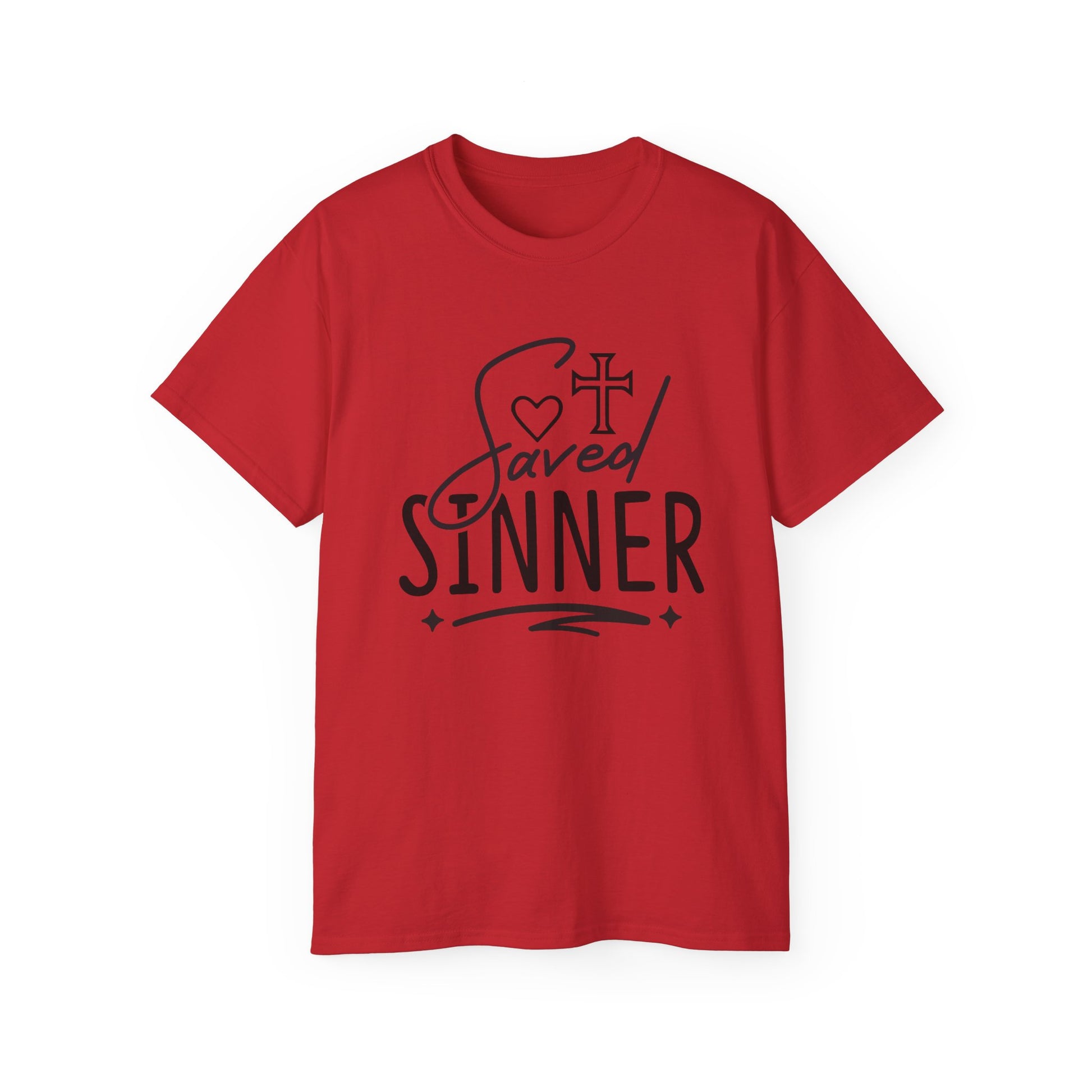 Saved Sinner Unisex Christian Ultra Cotton Tee Printify