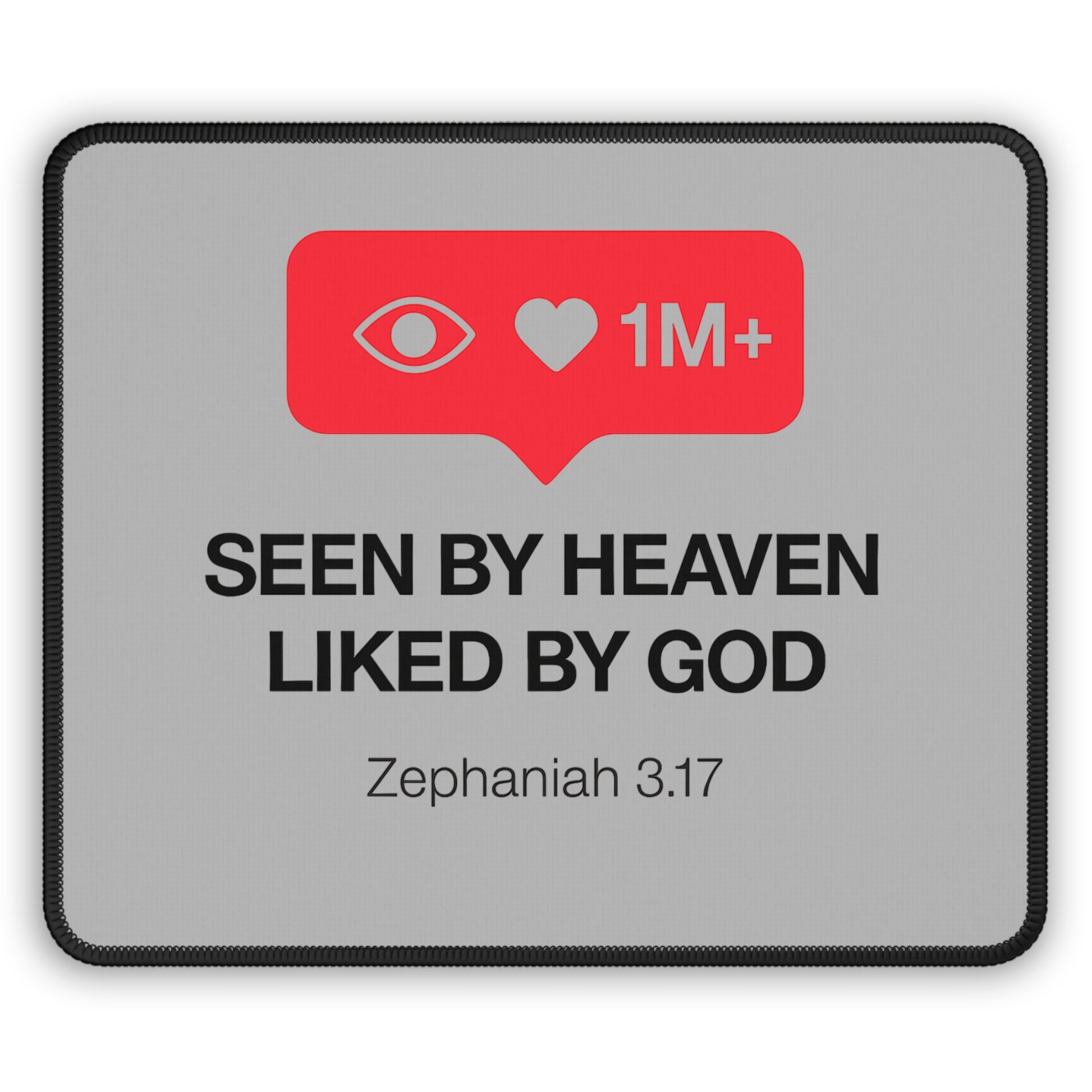 Inspirational Gaming Mouse Pad - 'Seen by Heaven, Liked by God' - Perfect Gift for Gamers, Faith - Based Motivation, Desk Accessories - ClaimedbyGodDesigns