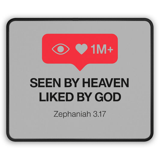 Inspirational Gaming Mouse Pad - 'Seen by Heaven, Liked by God' - Perfect Gift for Gamers, Faith - Based Motivation, Desk Accessories - ClaimedbyGodDesigns