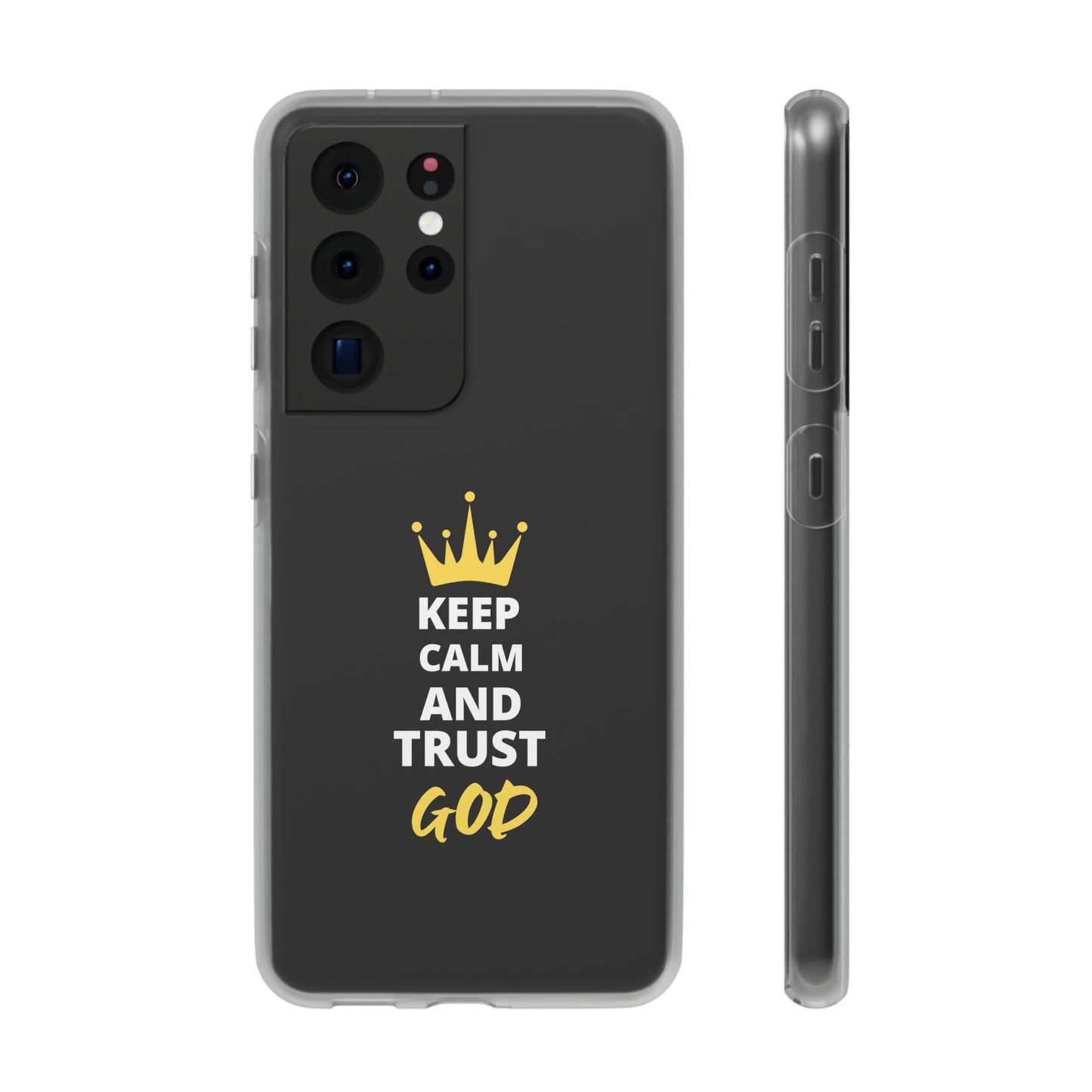 Keep Calm And Trust God Christian Flexi Phone Case Printify