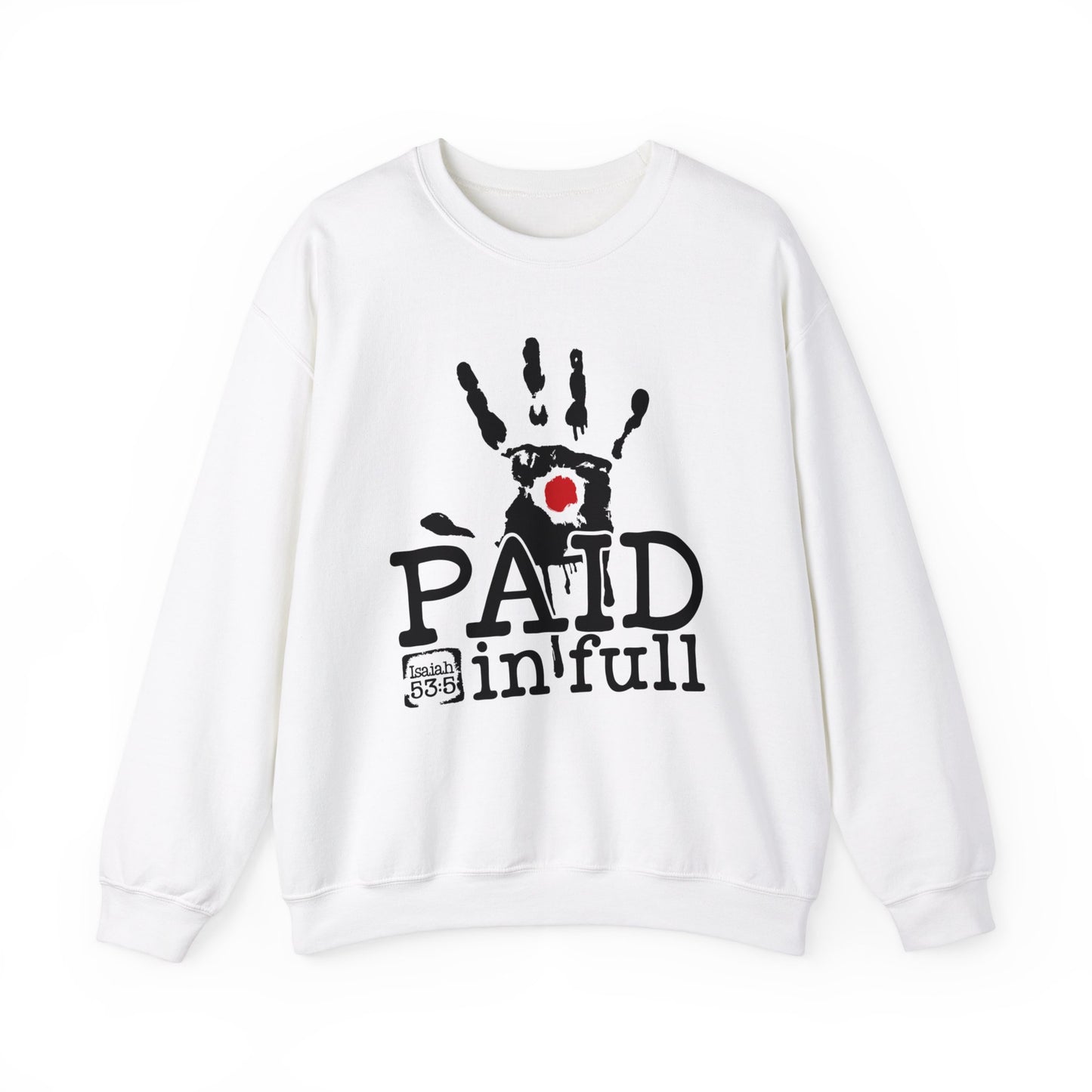 Paid In Full Jesus Paid It All Unisex Heavy Blend™ Crewneck Christian Sweatshirt