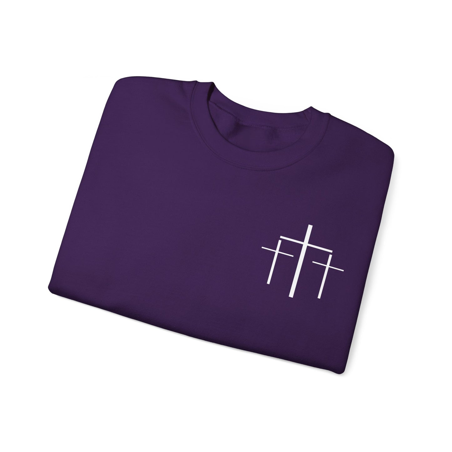 Faith Over Fear 3 Crosses  Unisex Heavy Blend™ Crewneck Christian Sweatshirt