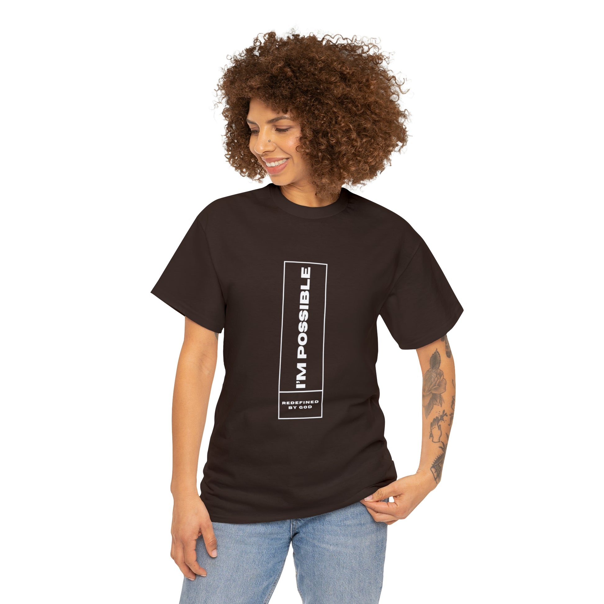 I'm Possible Redefined By God Unisex Heavy Cotton Tee Printify