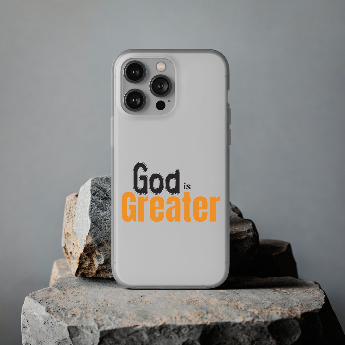 God Is Greater Christian Flexi Phone Case Printify