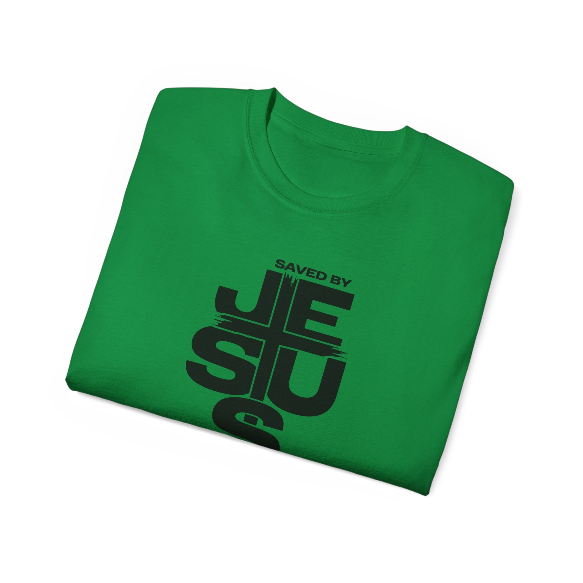 SAVED BY JESUS Unisex Christian Ultra Cotton Tee Printify