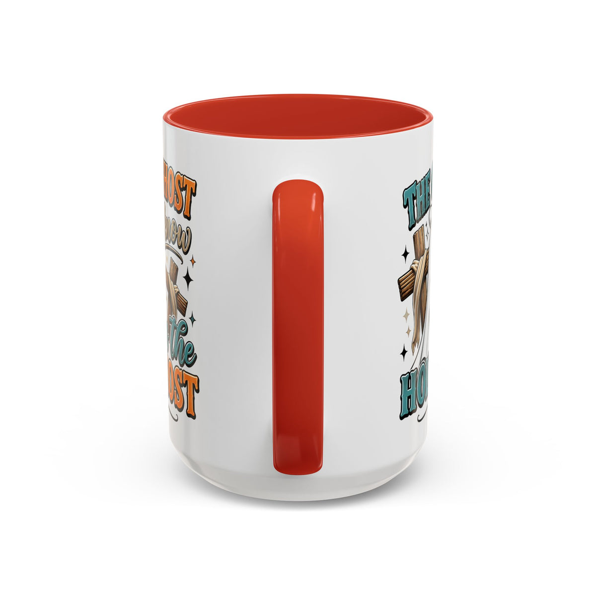 Accent Mug — "The Only Ghost I Know Is the Holy Ghost" Christian Halloween Coffee Cup