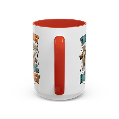 Accent Mug — "The Only Ghost I Know Is the Holy Ghost" Christian Halloween Coffee Cup
