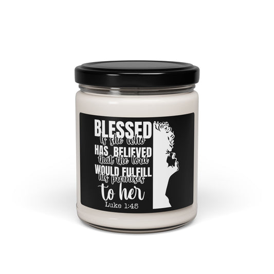 Inspirational Scented Soy  Christian Candle - 'Blessed is She' - Perfect Gift for Faith and Encouragement