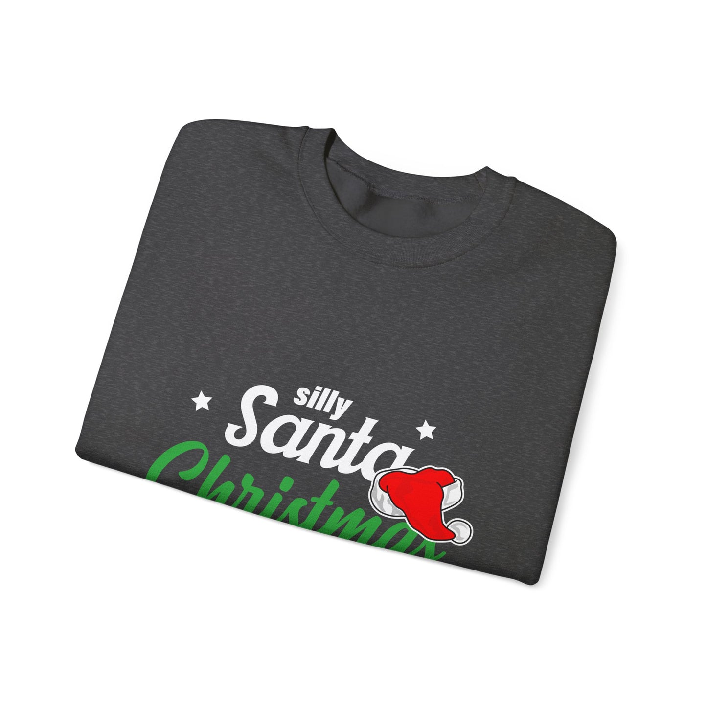 Silly Santa Christmas Is For Jesus (Christmas Themed) Unisex Heavy Blend™ Crewneck Christian Sweatshirt