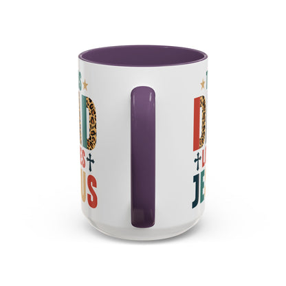 This Dad Loves Him Accent Coffee Mug - Perfect Gift for Father's Day and Christian Dads