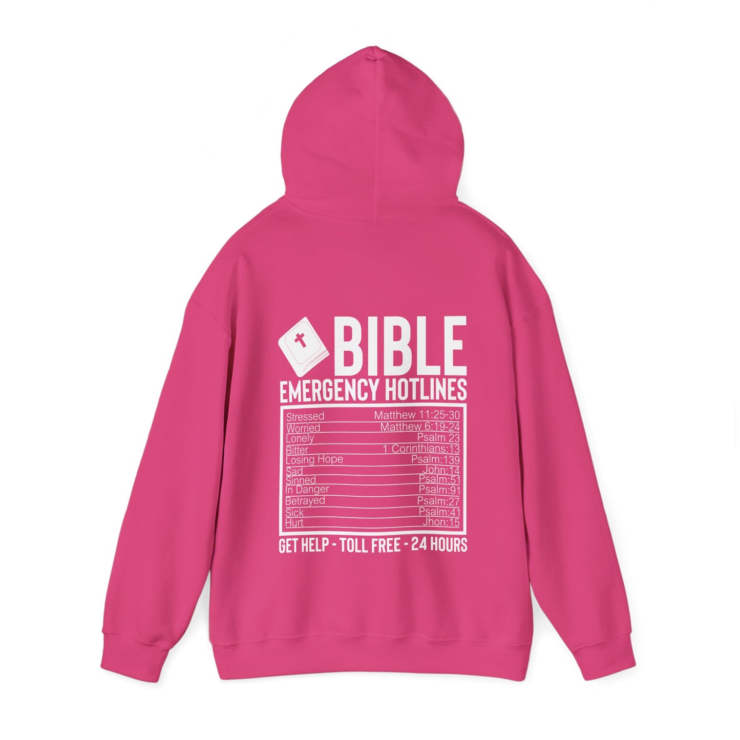 Jesus Is Calling And I Must Go Bible Emergency Numbers Funny  Unisex Christian Hooded Pullover Sweatshirt